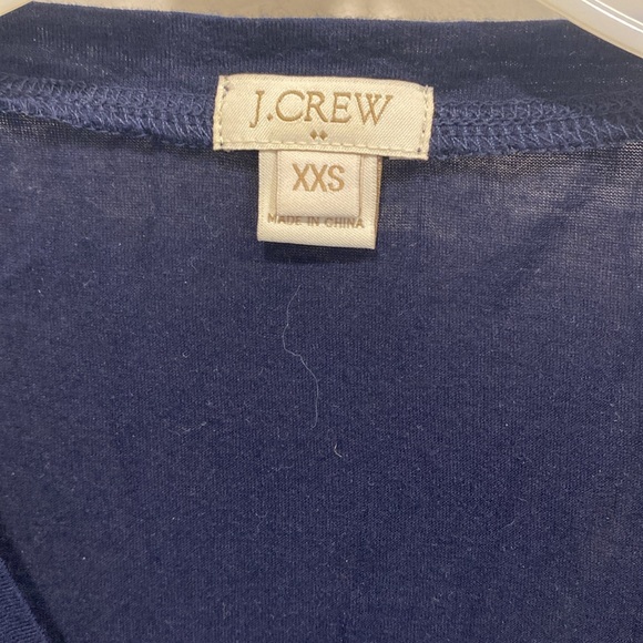 Navy J Crew eyelet tank top - Picture 3 of 4